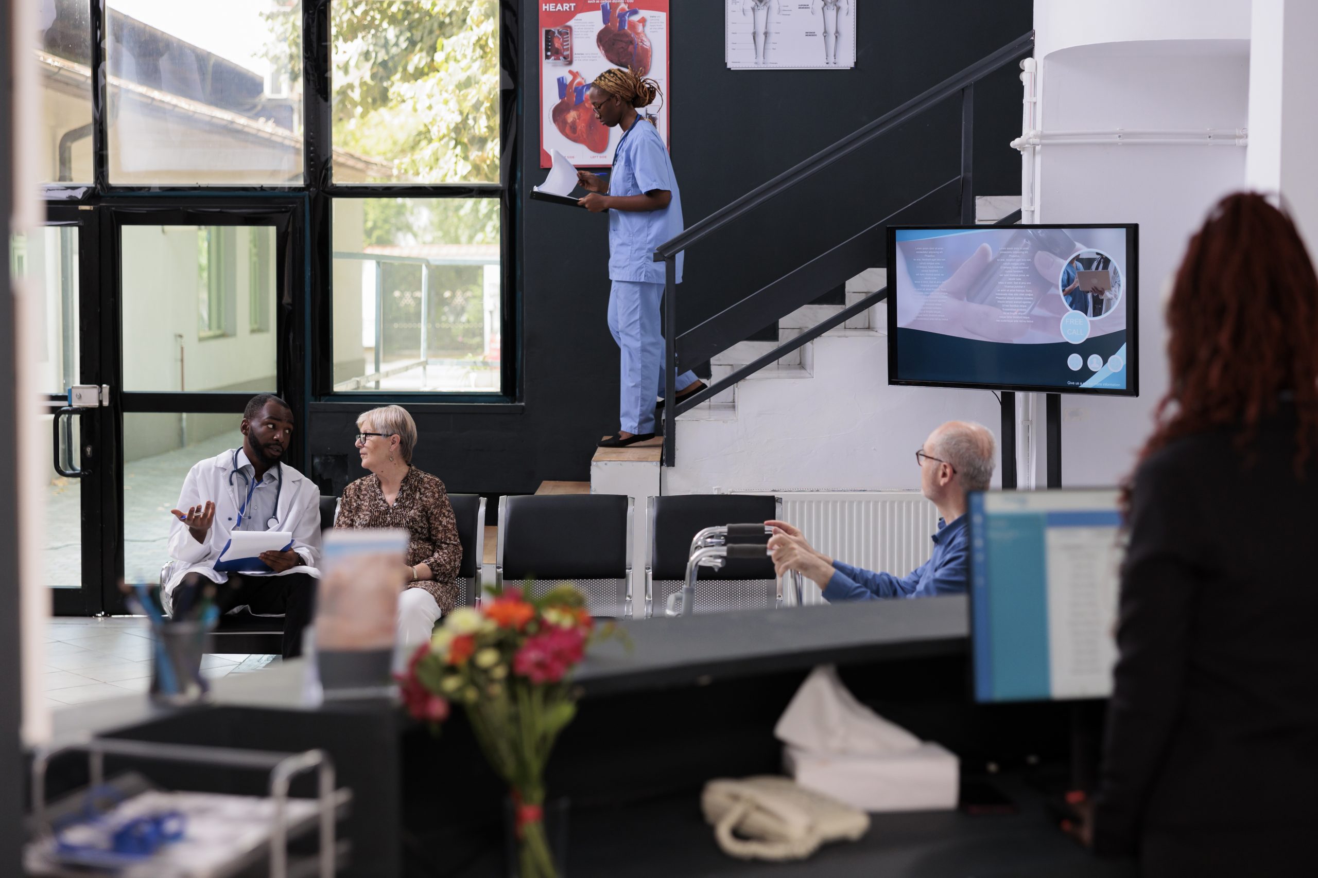 Fernseher in einem Aufenthaltsraum eines Hotels
